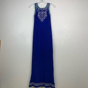 Flying Tomato Blue embroidered long dress